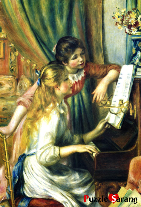 피아노 치는 두 소녀